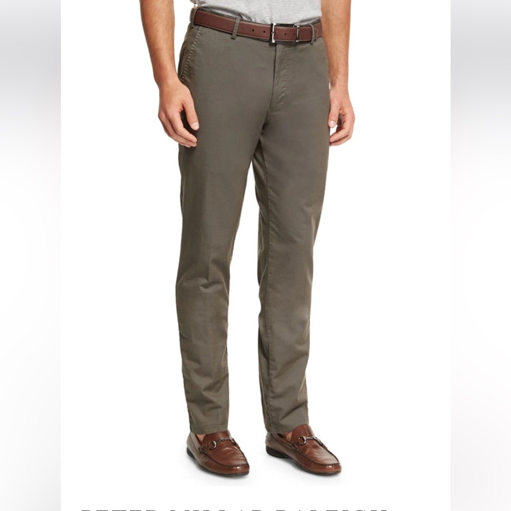 PETER MILLAR RALEIGH WASHED TWILL FLAT FRONT PANT